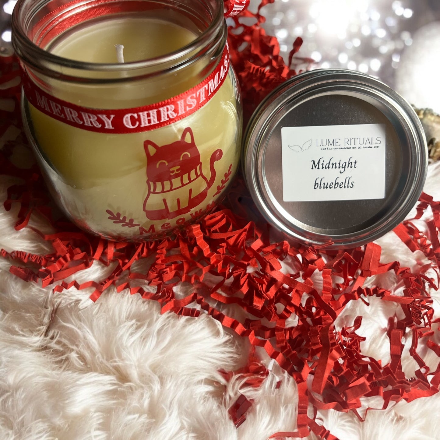 Midnight bluebells ''Meowy christmas'' Candle